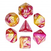(Yellow+Rose red)Blend color dice set